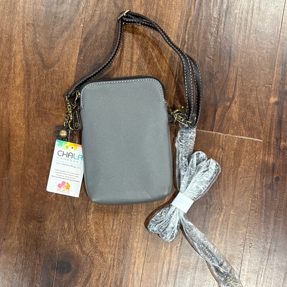 Chala Crossbody Bag with Camper Design - Gray and Multicolor - Picture 2 of 5
